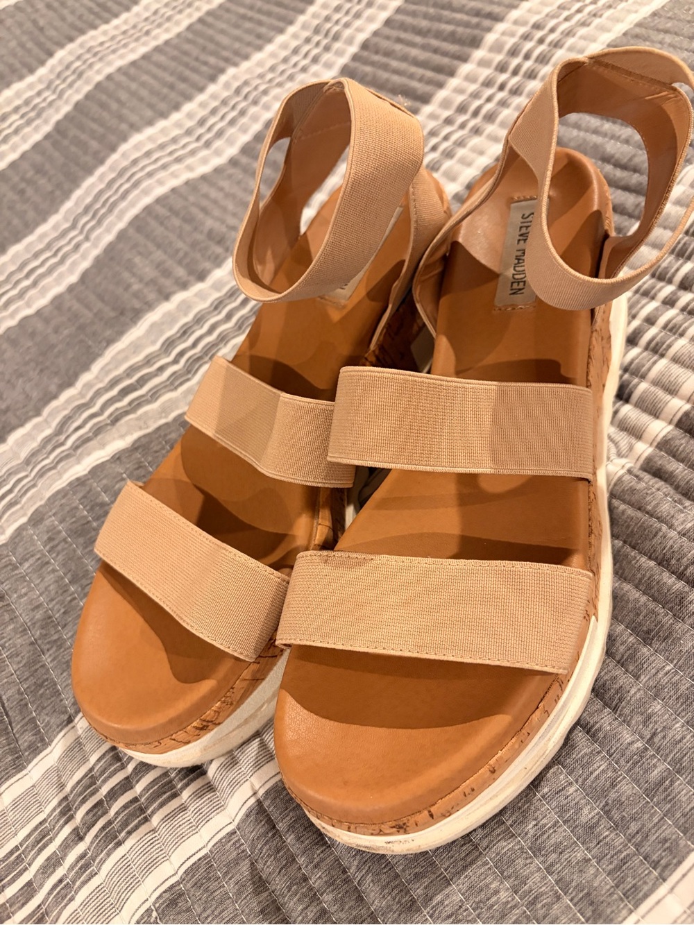 Steve Madden Women’s 9.5 Cork Platform Sandals for Women - Picture 2 of 8